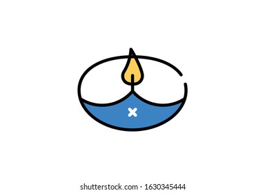 Icon Vector Graphic of Candle  perfect for celebration