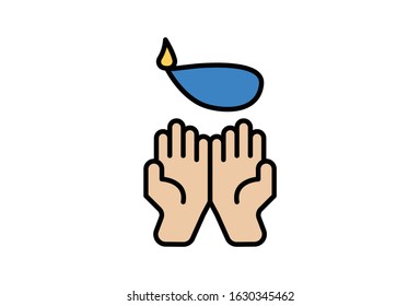 Icon Vector Graphic of Candle  perfect for celebration