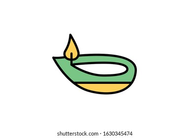Icon Vector Graphic of Candle  perfect for celebration