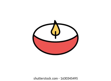 Icon Vector Graphic of Candle  perfect for celebration