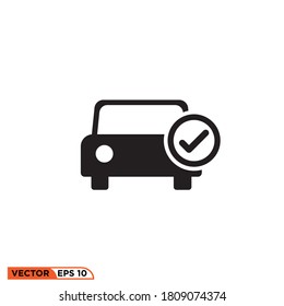 Icon vector graphic of car approved, good for template
