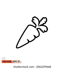 Icon vector graphic of carrot