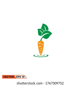 Icon vector graphic of carrot good for illustration web etc