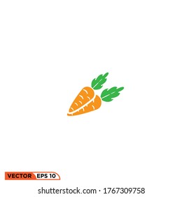 Icon vector graphic of carrot good for illustration web etc