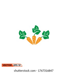 Icon vector graphic of carrot good for design illustration website etc