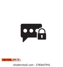 Icon vector graphic of chatting private, good for template web etc
