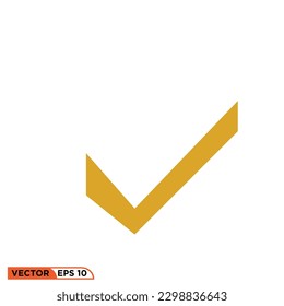 Icon vector graphic of Checkmark gold