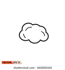 
Icon vector graphic of cloud, good for template illustration