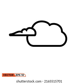 Icon vector graphic of cloud good for template