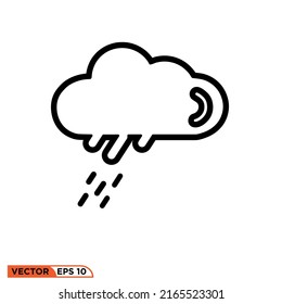 Icon vector graphic of cloud rain