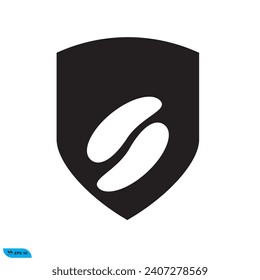 Icono vectorial gráfico de Coffee Shield sólido