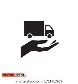 Gráfico vectorial de icono de entrega controlada bueno para transformación de ilustración