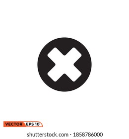 Icon vector graphic of cross symbol, good for template