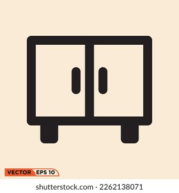 Icon vector graphic of cupboard icon 