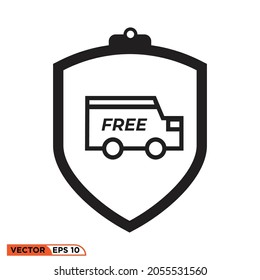 Icono vectorial gráfico de la garantía de entrega