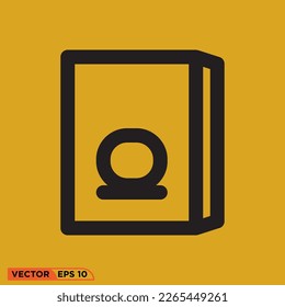 Icon vector graphic of diary book perfect for template web