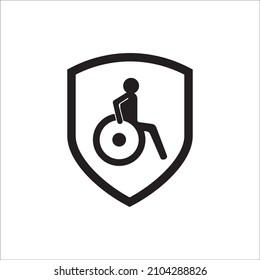 Icon vector graphic of Disability shield