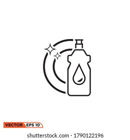 Icon vector graphic of dish soap, good for template web etc