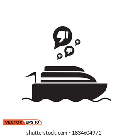 Icon vector graphic of dislike ship, good for template