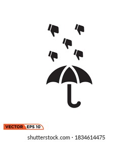 Icon vector graphic of dislike umbrella