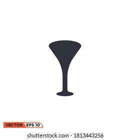 Icon vector graphic of drinking glass, good for template