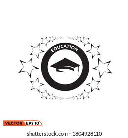 Icon vector graphic of education, good for logo template illustration