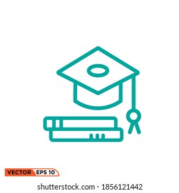 Symbolvektorgrafik von Bildung, gut für Vorlage