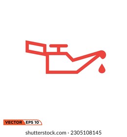 Icono vectorial gráfico del vehículo del panel de presión del aceite del motor
