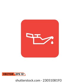 Icono vectorial gráfico del vehículo del panel de presión del aceite del motor