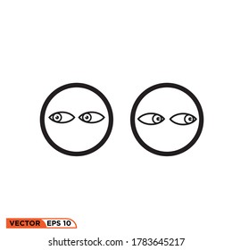 Icon vector graphic of Eye Ball, Good for design template web etc