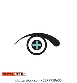 Icon vector graphic of eye plus minus symbol