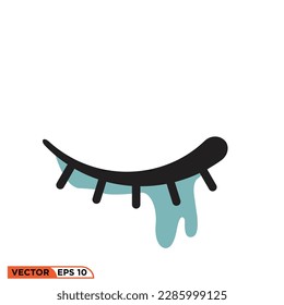 Icon vector graphic of eyelash cry