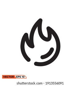 Icon vector graphic of fire, perfect for pixels