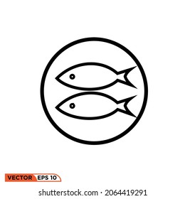 Icon vector graphic of fish food