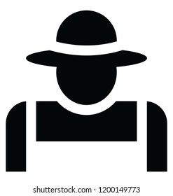 
Icon vector graphic of a gardener
