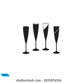 Icon vector graphic of glass, good for template