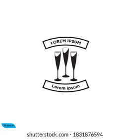 Icon vector graphic of glass, good for template