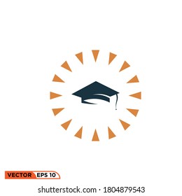 Icon vector graphic of graduation, good for template logo