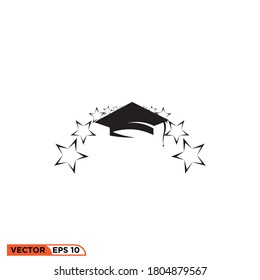 Icon vector graphic of graduation, good for template logo