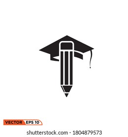 Icon vector graphic of graduation, good for template logo