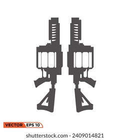 Icono vectorial gráfico de las armas lanzadoras de granadas