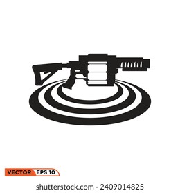 Icono vectorial gráfico de las armas lanzadoras de granadas