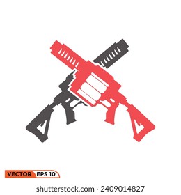 Icono vectorial gráfico de las armas lanzadoras de granadas