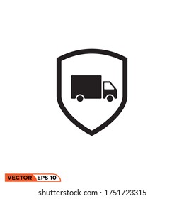 Icono vectorial gráfico de entrega garantizada, perfecto para web de transporte etc