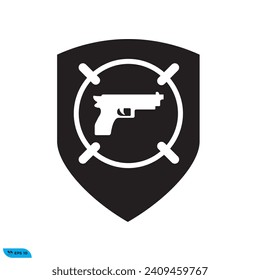 Icon vector graphic of gun shield