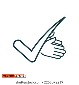 Symbolvektorgrafik von Hand, gut für Vorlage