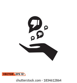 Icon vector graphic of hand dislike