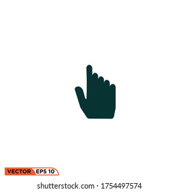 Icon vector graphic of hand pointed, good for template web eps 10 etc