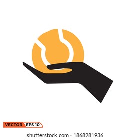 Symbolvektorgrafik von HandTennisball