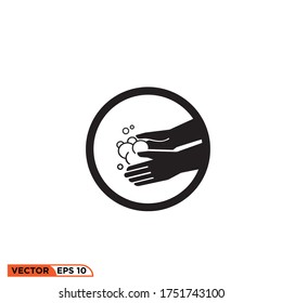 Icon vector graphic of hand wash, good for hygiene template web etc